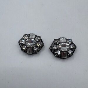 Vintage Clear Rhinestone Sparkly Glam earrings